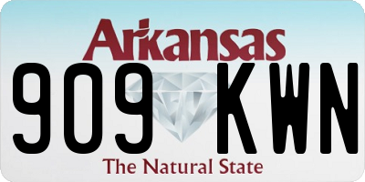 AR license plate 909KWN