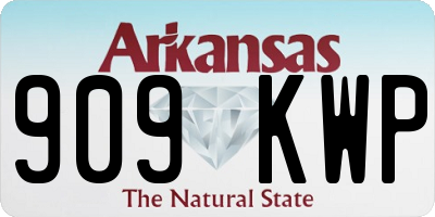 AR license plate 909KWP