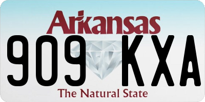 AR license plate 909KXA