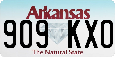 AR license plate 909KXO