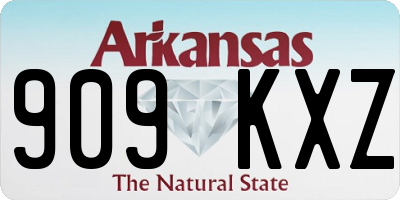 AR license plate 909KXZ