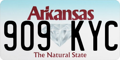AR license plate 909KYC