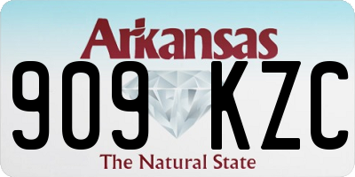 AR license plate 909KZC