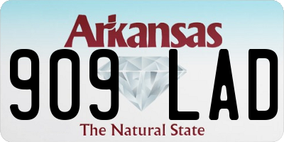 AR license plate 909LAD
