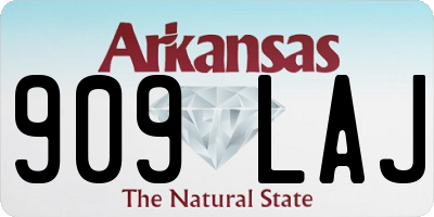 AR license plate 909LAJ