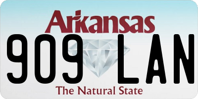 AR license plate 909LAN