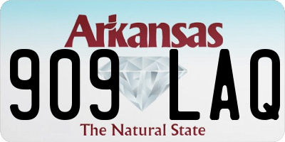 AR license plate 909LAQ