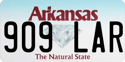 AR license plate 909LAR