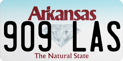 AR license plate 909LAS