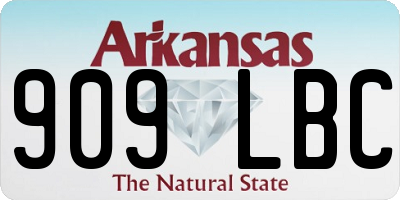 AR license plate 909LBC