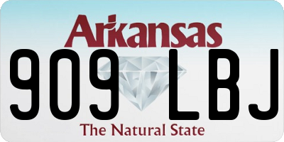 AR license plate 909LBJ