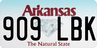 AR license plate 909LBK