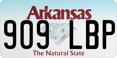 AR license plate 909LBP