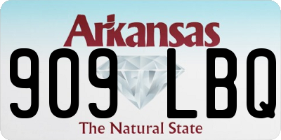 AR license plate 909LBQ