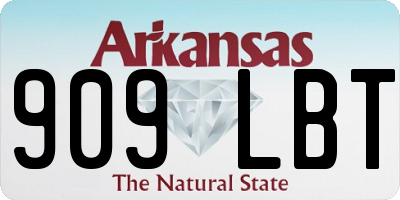 AR license plate 909LBT