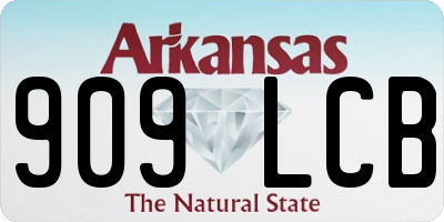 AR license plate 909LCB