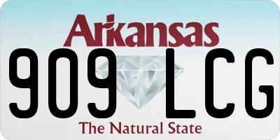 AR license plate 909LCG