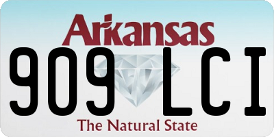 AR license plate 909LCI