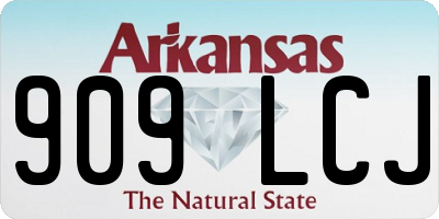 AR license plate 909LCJ