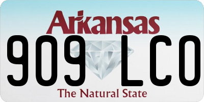 AR license plate 909LCO