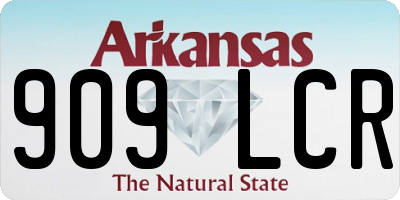 AR license plate 909LCR