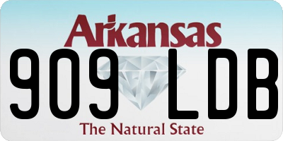 AR license plate 909LDB