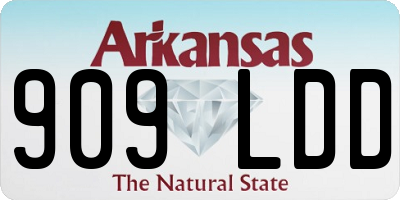 AR license plate 909LDD