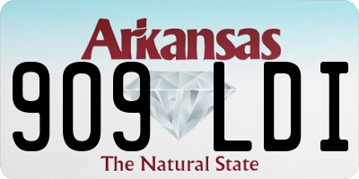 AR license plate 909LDI