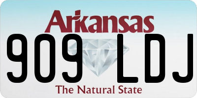 AR license plate 909LDJ