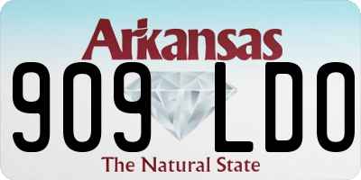 AR license plate 909LDO