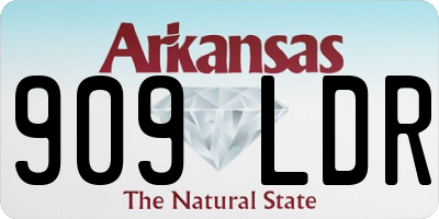 AR license plate 909LDR
