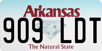 AR license plate 909LDT
