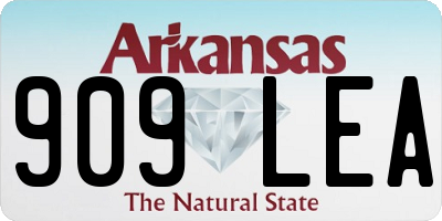 AR license plate 909LEA