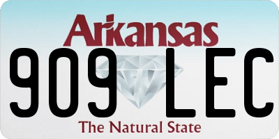 AR license plate 909LEC