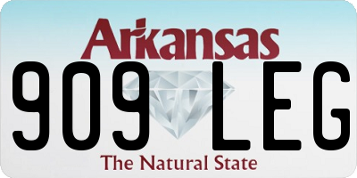AR license plate 909LEG