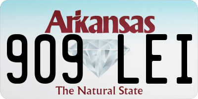 AR license plate 909LEI