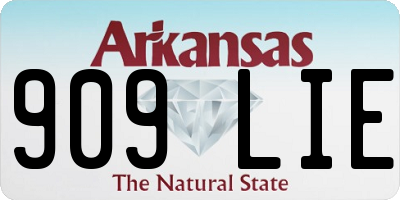AR license plate 909LIE