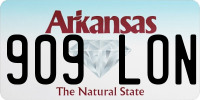 AR license plate 909LON