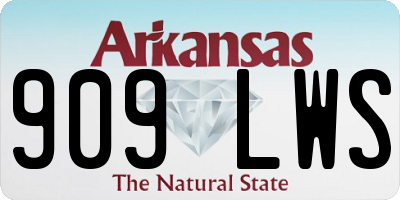 AR license plate 909LWS