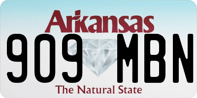 AR license plate 909MBN