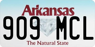 AR license plate 909MCL