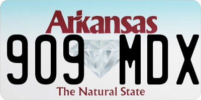 AR license plate 909MDX
