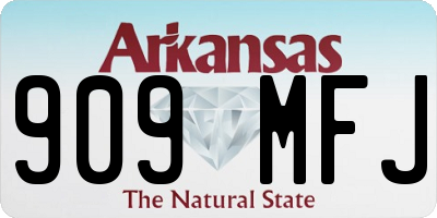 AR license plate 909MFJ