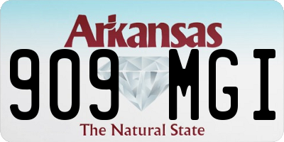 AR license plate 909MGI