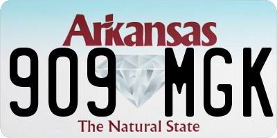AR license plate 909MGK