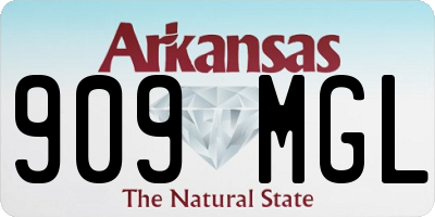 AR license plate 909MGL