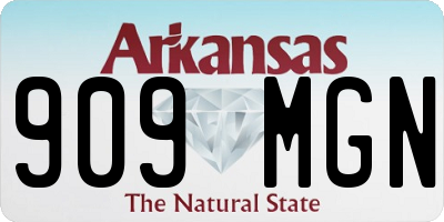 AR license plate 909MGN