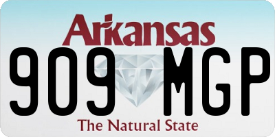 AR license plate 909MGP