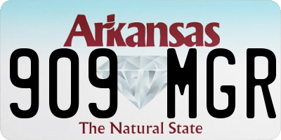 AR license plate 909MGR