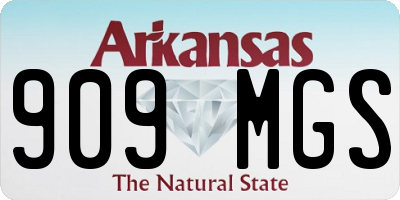 AR license plate 909MGS
